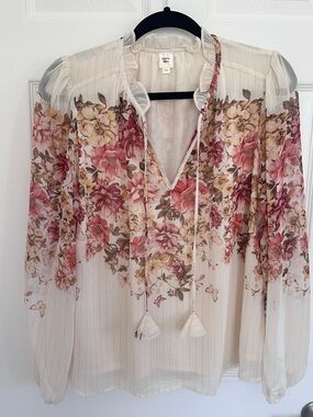 Floral Flowy Blouse Size Large